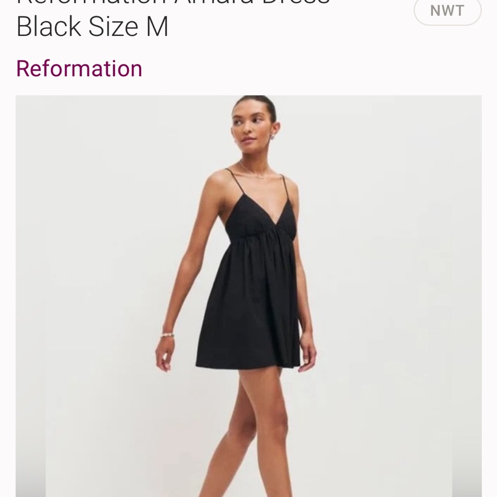 Reformation Black Mini Dress
